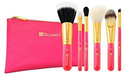 

BH Cosmetics Neon Pink 6 Piece Brush Set With Cosmetic Bag(Pack of 6)