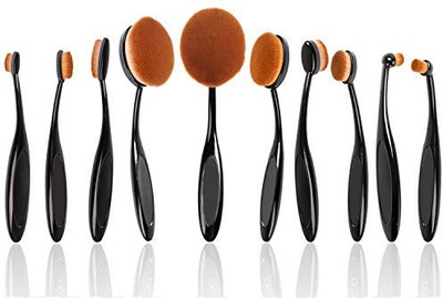 

Youngman 10 Pcs Oval Toothbrush Makeup Brush Sets Foundation Concealer Powder Set(Pack of 10)