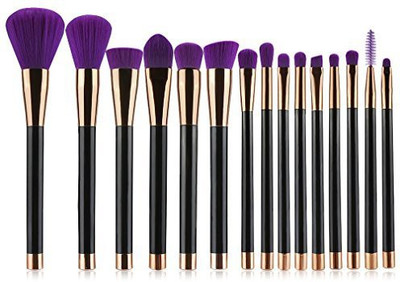 

Unimeix 15Pcs Makeup Brush Set Synthetic Kabuki Comestics Foundation Blending Blush Eyeliner Face Powder Comestic Tool(Pack of 15)