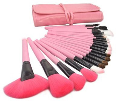 

Dragonpad Roll Up Case Kit 24 Pcs Pro Wooden Handle Makeup Brush Tool(Pack of 24)