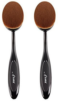 

Bemall Oval Makeup Brush 2 Pcs Medium Foundation Contour Powder Concealer Cosmetic Tool(Pack of 2)
