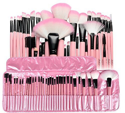 

Zodaca 32Piece Set Professional Cosmetic Makeup Brushes With Pouch Bag Pink(Pack of 32)