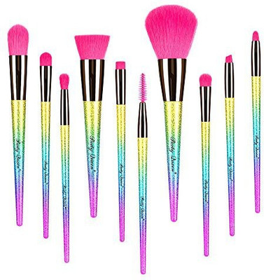 

Party Queen Makeup Brushes 10 Pieces Make Up Set Foundation Powder Eyebrow Concealer Eyeshadow Cosmetic Brush Tool(Pack of 10)