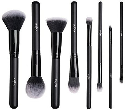 

Anjou Makeup Brushes Set 8 Pieces Synthetic For All Look Foundation(Pack of 8)