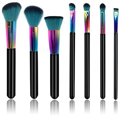 Feiyan Makeup Brushes Set 7Pcs Premium Fantasy Aluminium Tube Handle Foundation Concealer Cosmetic Kit(Pack of 7)