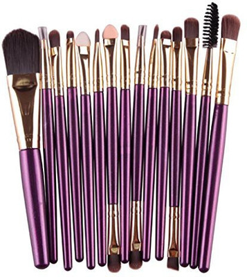 

Voberry Eye Shadow Foundation Eyebrow Lip Brush Professional Makeup Brushes 15 Pcs(Pack of 15)