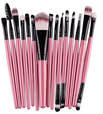 

Nomeni 15 Pcs Sets Eye Shadow Foundation Eyebrow Lip Brush Makeup Brushes Tool(Pack of 15)