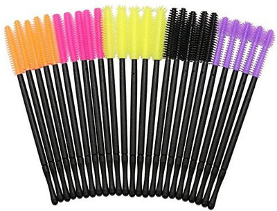 

Coshine 100Pcs 5 Styles Disposable Silicone Eyelashes Makeup Brushes Mascara Wands Applicator Spoolers Tool(Pack of 100)