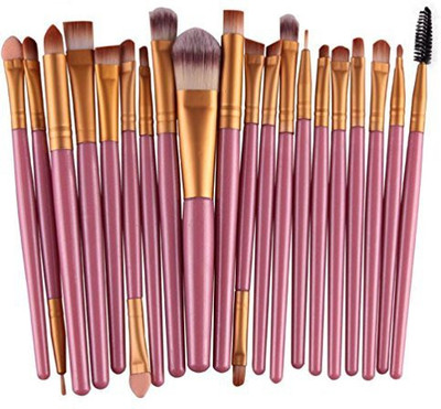 

Freedi 20Pcs Professional Makeup Brush Set Cosmetics Foundation Blending Eyeliner Powder Liquid Tools Rose Gold(Pack of 20)