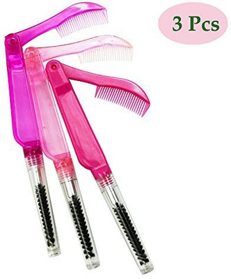 

Ibeauti 3 Pcs Premium Folding 2 In 1 Eyelash Eyebrow Brush Comb Professional Lash Defining Make Up Tools(Pack of 3)