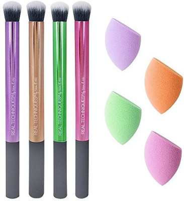

Real Techniques color Correcting Essentialsmakeup Brush Setcancel Sallowness Conceal Darkness Neutralize Redness Brighten(Pack of 8)