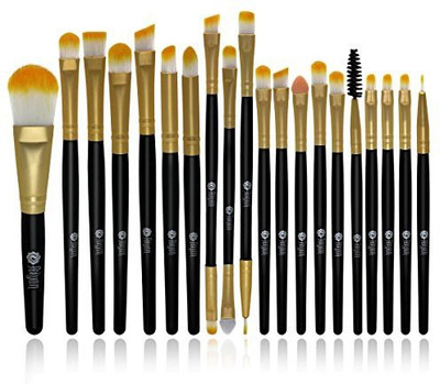 

Feiyan Makeup Brush Set Eyeshadow Brushes Wood Handle Professional Eyeliner Lip Powder Liquid Cream Cosmetic Kit(Pack of 20)