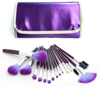 

Dragonpad Frola Cosmetics Professional 16 Pcs Makeup Brush Brushes Kit Set With Purple Case Pouch Bag(Pack of 16)