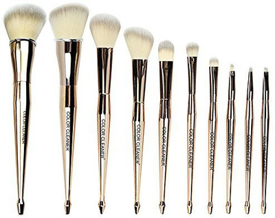 

Color Cleaner Mermaid Makeup Brush Set Premium Beauty Cosmetic Tools 10 Pcs Professional Eye Shadow Eyeliner Foundation Blush Lip Brushes Powder Concealer(Pack of 10)