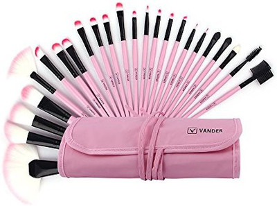

Vander Makeup Brushes 24 Pieces Professional Brush Set Synthetic Kabuki Foundation Blending Blush(Pack of 24)