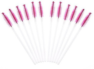 

Hotsaleglobal Mascara Wands 100 Pcs Disposable Eye Lash Eyelash Curlers Eyebrow Brushes Applicator Makeup Kit Rose Head With White Handle(Pack of 100)