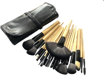 

L'Rivara 24 Piece Makeup Brush Set with PU Leather Case LR-112 (Bamboo)(Pack of 24)