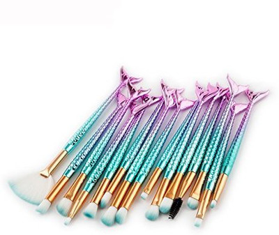 

Vander 15Pcs Set Mermaid Beauty Makeup Brushes Eyebrow Eyeshadow Soft Brush Kit(Pack of 15)