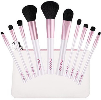 

Docolor 10 Piece Makeup Brushes Premium Synthetic Foundation Blending Eye Shadow Brush With Bag(Pack of 10)