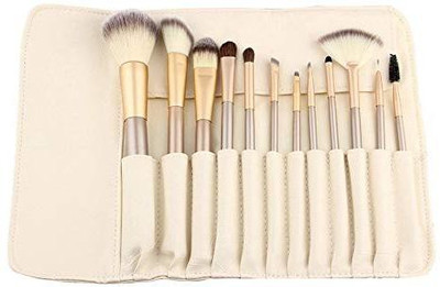 

SySrion 12 Pcs Women Professional Cosmetic Makeup Brush Sets With Pu Bags Face Foundation Eyeshadow Mascara Etc(Pack of 12)