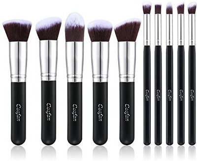 

Cosfan 10 Pcs Makeup Brushes For Face Cheeks And Eyes Cosmetic Eyeshadow Foundation Concealer Set(Pack of 10)