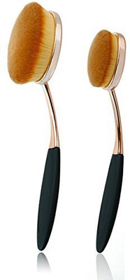 

Zeissy Rose Gold Oval Foundation Brushes Flawless Coverage Of Your Favorite(Pack of 2)