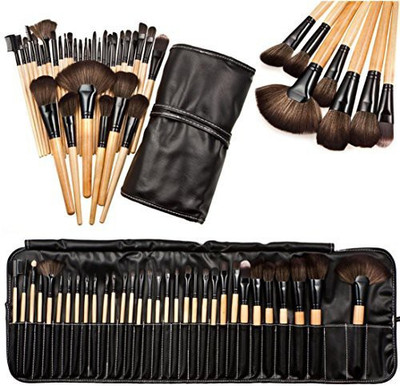 

Cokate Makeup Brush Set 32Pc Eyebrow Shadow With Pouch Bag Wooden(Pack of 32)