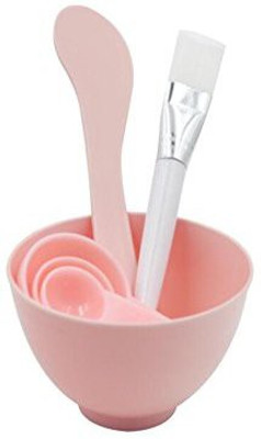

Elandy 1Set 6 In 1 Diy Homemade Plastic Cosmetic Facial Skin Care Tool Mask Bowl Measuring Spoon Spatula Brush Stir Bar(Pack of 1)
