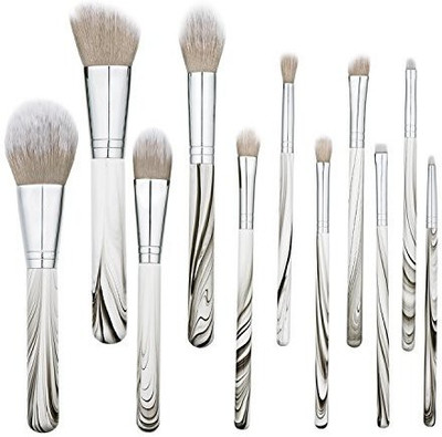 

Beauty Kate Marble Wooden Makeup Brush Set 11 Pcs New Professional Synthetic Big Powder Face Eyeshadow Eyebrow Blush Contour Foundation Lip Kabuki Beauty Tool(Pack of 11)