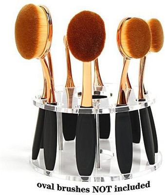 Dscbeauty 10 Holes Oval Makeup Brush Set Holder Toothbrush Kit Drying Rack Brushes Organizer(Pack of 10)