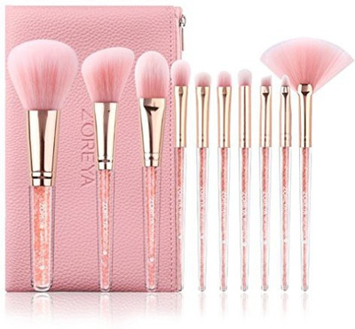 

Zoreya Oreya Concealer Blending Professional Makeup Brushes 10Pcs Soft Synthetic Hair Blush Foundation Eye Shadow Fan Brush(Pack of 10)