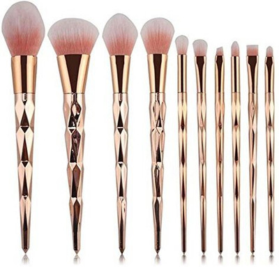 

Coshine 10Pcs Unicorn Shiny Gold Diamond Makeup Brush Set Professional Foundation Powder Cream Blush Kits(Pack of 10)