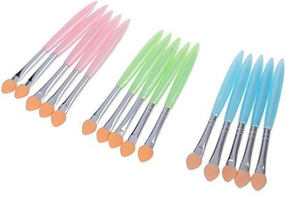 

Vndeful 16 Pcs Assorted Color Plastic Handle Eye Eyeshadow Sponge Brushes Makeup Applicators(Pack of 16)