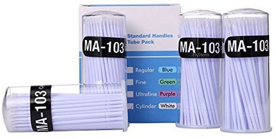 

Flyitem 400 Pcs White Professional Cylinder Disposable Micro Mascara Applicator Brush(Pack of 400)