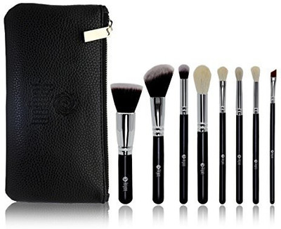 

Feiyan Makeup Brushes Set Natural Goat Hair Synthetic Brush Professional Kabuki Foundation Eyeliner Lip Powder Cosmetic Kit With Zipper Bag(Pack of 8)
