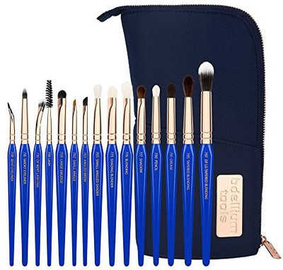 

Bdellium Tools Professional Makeup Brush Golden Triangle Eyes Only 15Pc Set With Stand Up Pouch(Pack of 15)