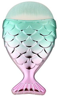 

Staron Mermaid Fish Makeup Brush Fishtail Bottom Powder Blush Foundation Premium Cosmetic Brushes Tool By(Pack of 1)