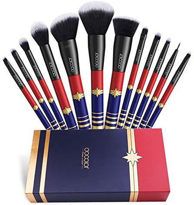 

Docolor Makeup Brushes 12Pcs Premium Brush Set Synthetic Kabuki Cosmetics Foundation Blending Blush Eyeliner Face Powder Lip Kit(Pack of 12)