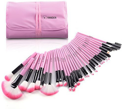 

Vander Makeup Brushes 32Pcs Professional Soft Synthetic Kabuki Cosmetic Eyebrow Shadow Brush Set(Pack of 32)