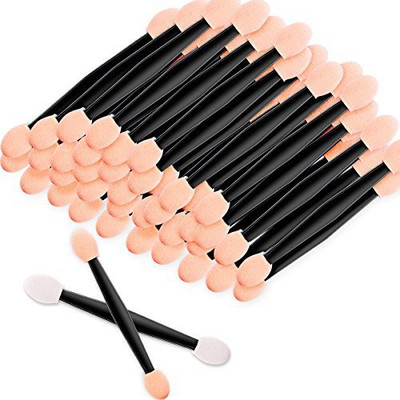 Amariver 200 Pack Disposable Eyeshadow Brush Sponge Tipped Oval Makeup Tool Dual Sides(Pack of 200)