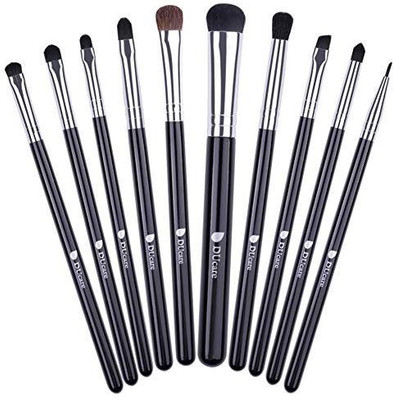 

Ducare Eyeshadow Brushes 10Pcs Eye Blending Brush Make Up Set Pencil Shader Tapered Definer Eyebrow Lip Last Longer Apply Better Makeup(Pack of 10)