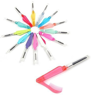 

Gracefulvara 2Pcs Folding Eyelash Brush And Comb Dual Eyebrow Makeup Tool Gift Random Color(Pack of 2)