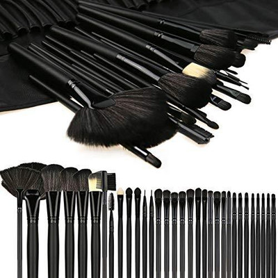 

Ebotrade Dirct Professional Cosmetic Makeup Brush Set Kit With Synthetic Leather Case Black(Pack of 2)