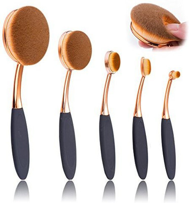 

Beauty Kate Set Of 5 Pcs Oval Toothbrush Eyebrow Foundation Eyeliner Makeup Brushes(Pack of 5)