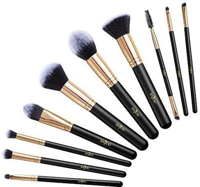 

Anjou Makeup Brushes Set 10 Pieces Synthetic(Pack of 10)