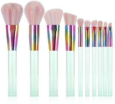 

Docolor 10Pcs Professional Makeup Brushes Synthetic Kabuki Foundation Blending Eyeshadow Brush Kit(Pack of 10)