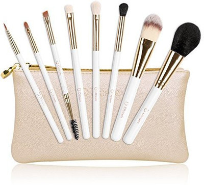 

Ducare Makeup Brushes Set 8 Piece Foundation Blush Kabuki Brush Blending Contouring Face Eye Eyeshadow Golden(Pack of 8)