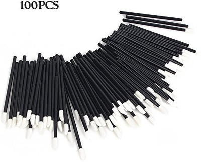 

KINGLAKE 100Pcs Disposable Lip Brushes Lipstick Gloss Wands Applicator(Pack of 100)