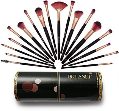 

Delanci De 39 Lanci 16 Pieces Makeup Brush Set Professional Face Eye Shadow Eyeliner Foundation Blush Lip Brushes Kit Synthetic Kabuki Cosmetics Tool(Pack of 16)