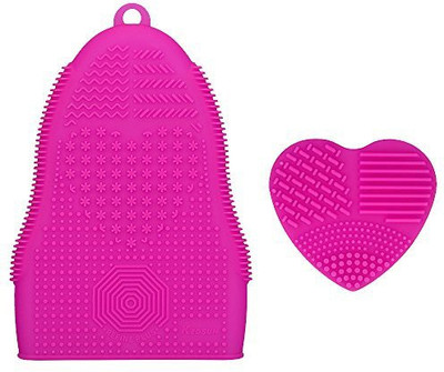

Kedsum Silicone Makeup Brush Cleaning Mat Cleaner With Handy Hook Washing Scrubber Silica Tools(Pack of 2)